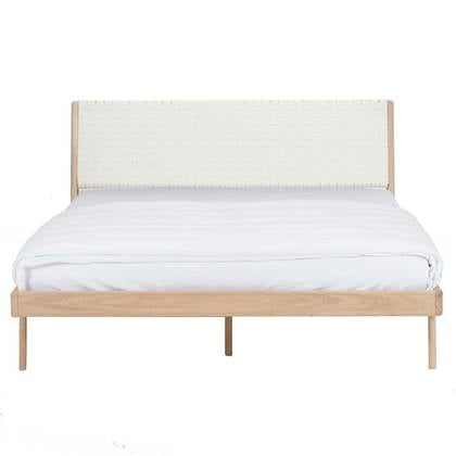 Gazzda Fawn bed 180x200 cotton webbing white