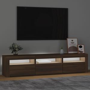 vidaXL Tv-meubel met LED-verlichting 180x35x40 cm bruin eikenkleur