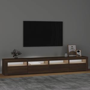 vidaXL TV-Schrank TV-Schrank mit LED-Leuchten Braun Eichen-Optik 240x35x40 cm (1-St)