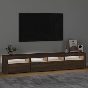 bonnevie TV-Schrank mit LED-Leuchten Braun Eichen-Optik 210x35x40 cm vidaXL39950