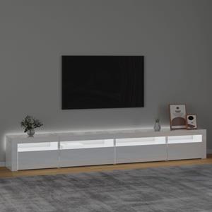 vidaXL Tv-meubel met LED-verlichting 270x35x40 cm hoogglans wit