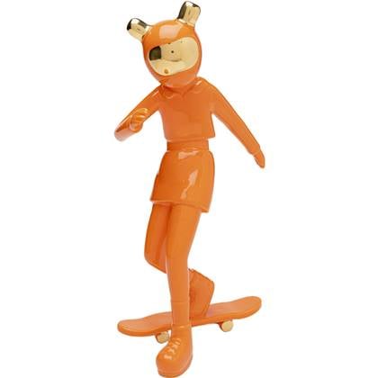 Kare Design Kare Decofiguur Skating Astronaut Orange 33cm