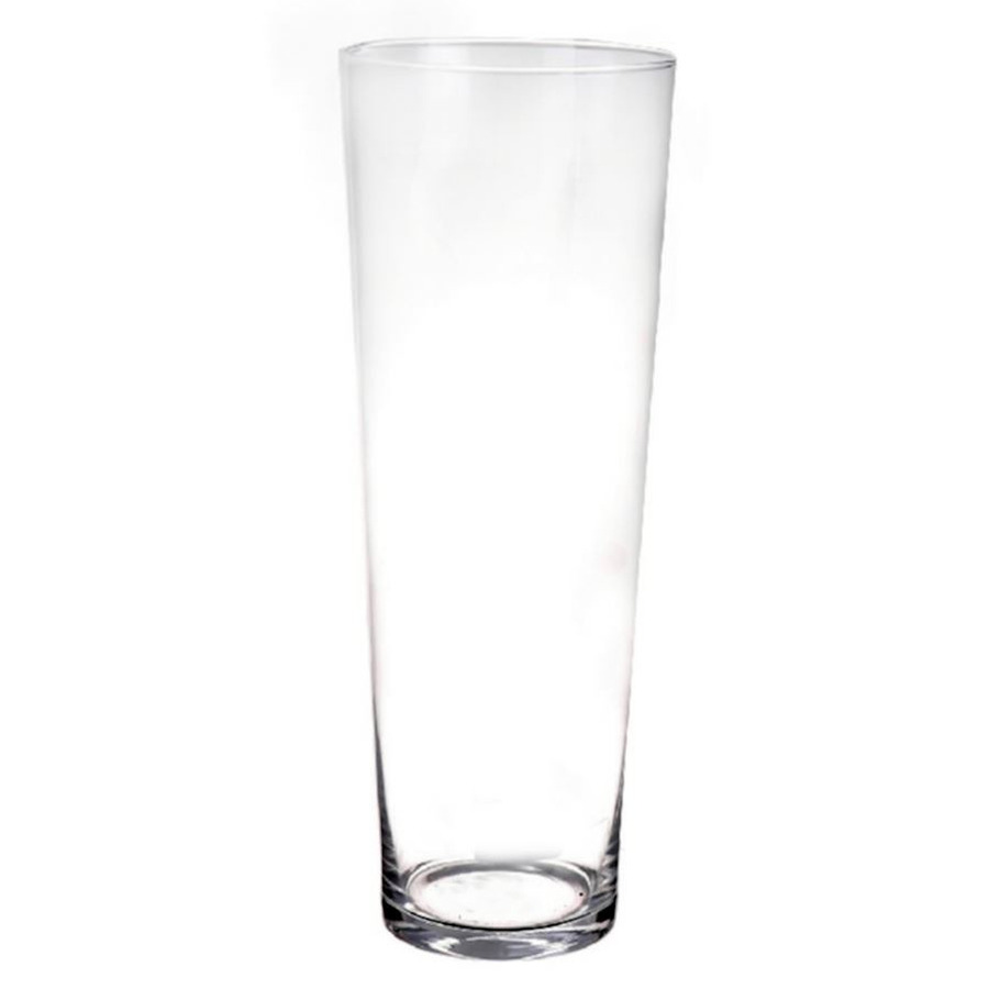 Merkloos Bellatio Design conische vaas glas 50 cm -
