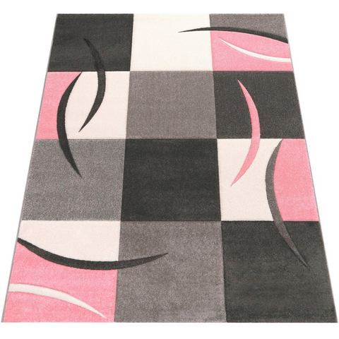 Paco Home Teppich "Lara 235", rechteckig, Kurzflor, modernes Design, Pastell-Farben, mit Konturenschnitt