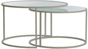 Salontafel Talca - Helder Rib Glas+crème