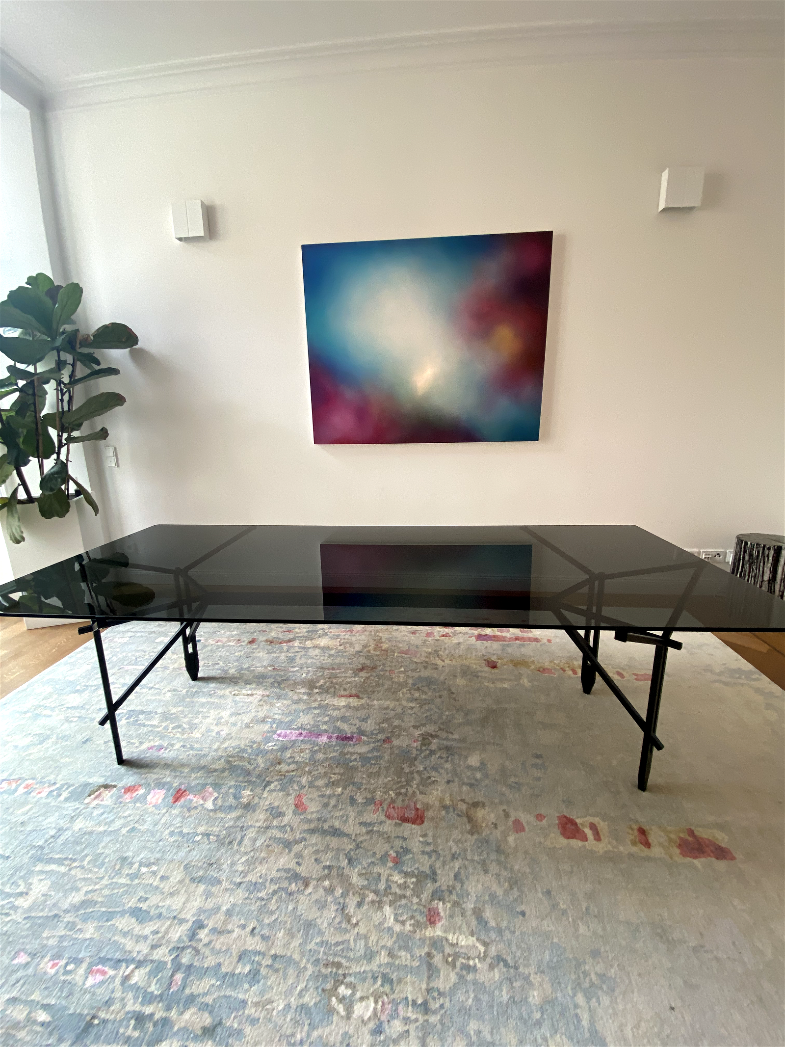 Cassina Dining Table Olimpino 815 Glass/Metal - Tweedehands