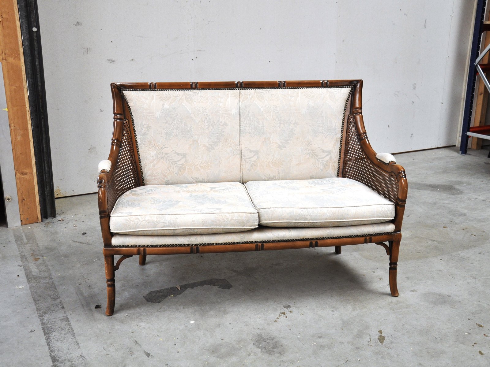 Whoppah Faux bamboo sofa in Giorgetti Style Wood - Tweedehands