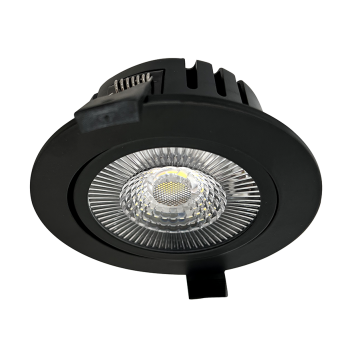 Groenovatie LED Inbouwspot 10W, Zwart, Rond, 30D, Warm Wit, Waterdicht IP65