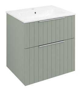 Sapho Cirasa wastafel onderkast met ribbelfront 60x46x64cm groen