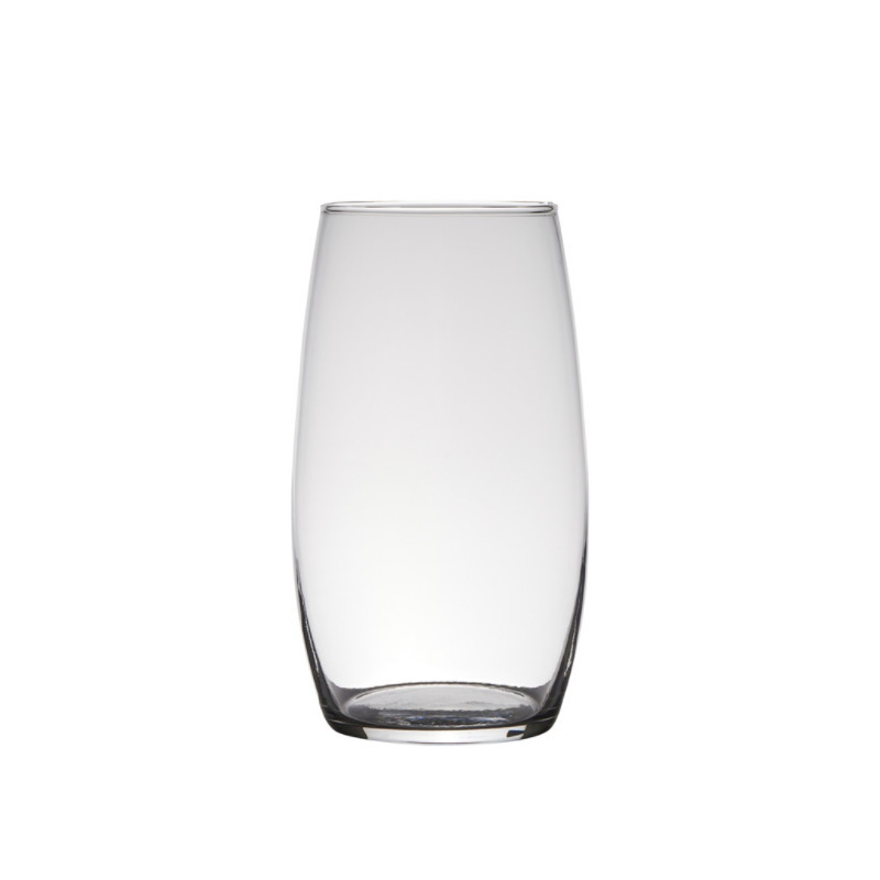 Merkloos Transparante home-basics vaas/vazen van glas 25 x 14 cm -