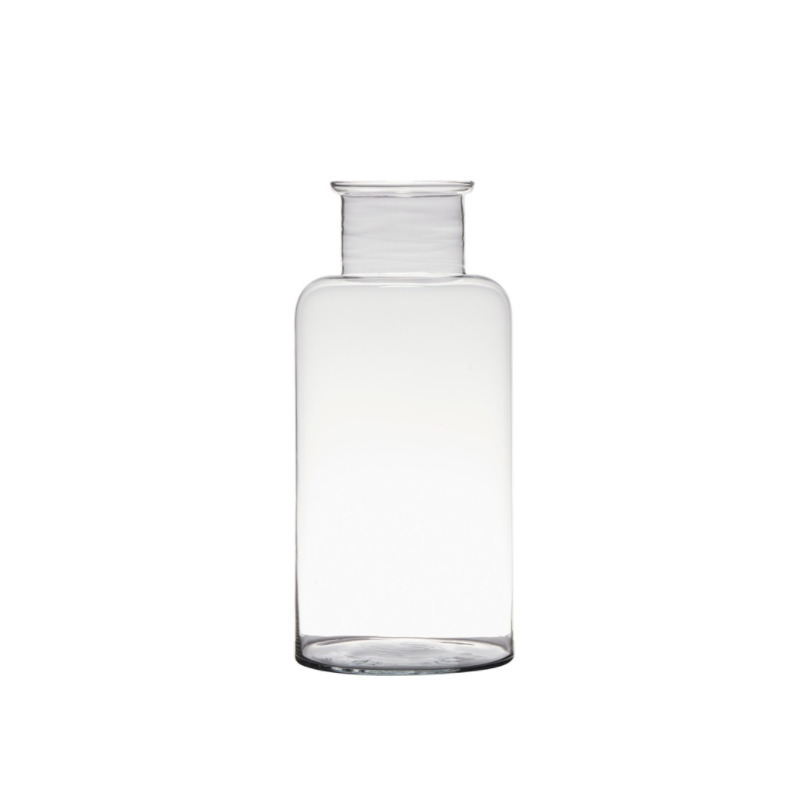 Hakbijl Glass Transparante home-basics vaas/vazen van glas 35 x 16 cm -