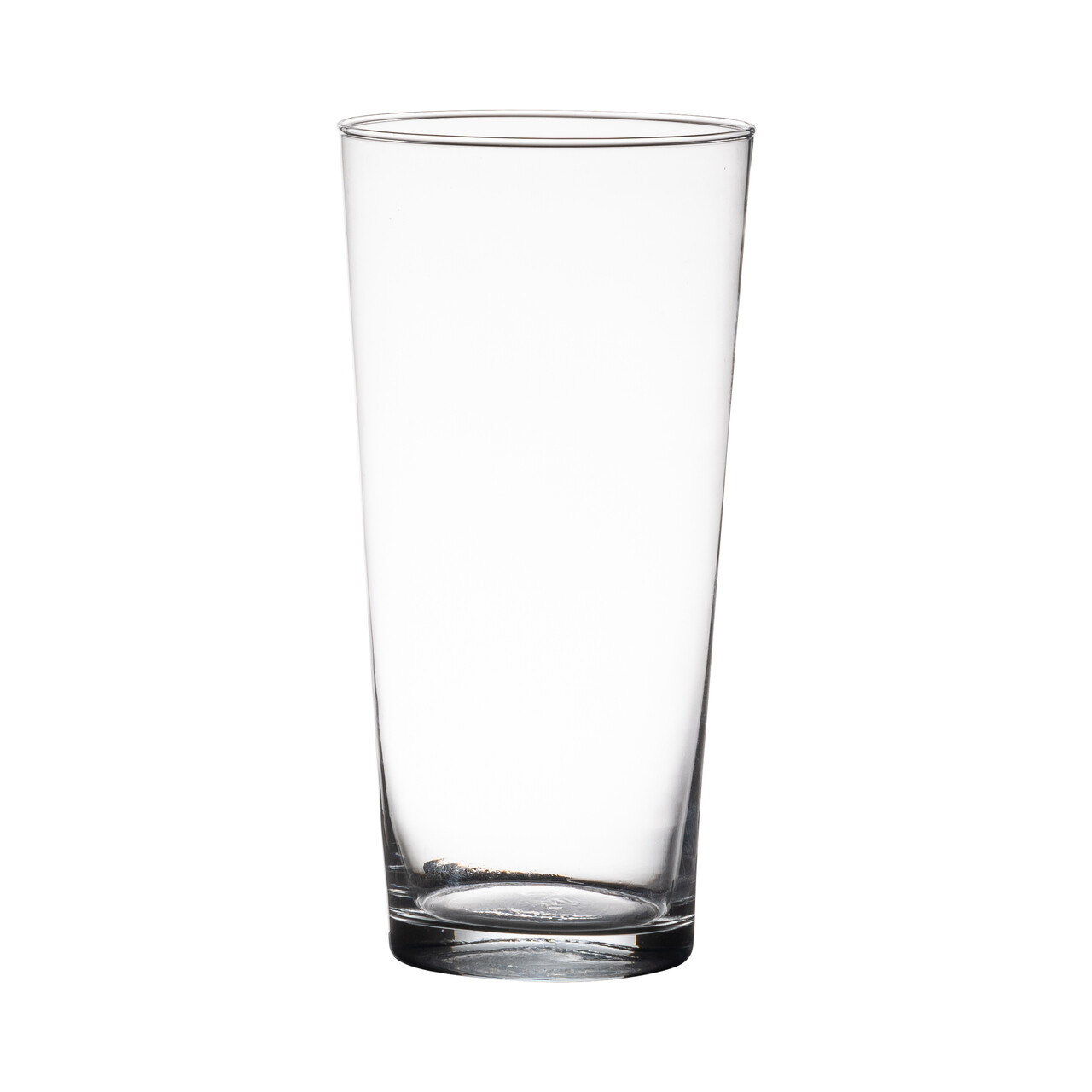 Merkloos Transparante home-basics conische vaas/vazen van glas 29 x 16 cm -