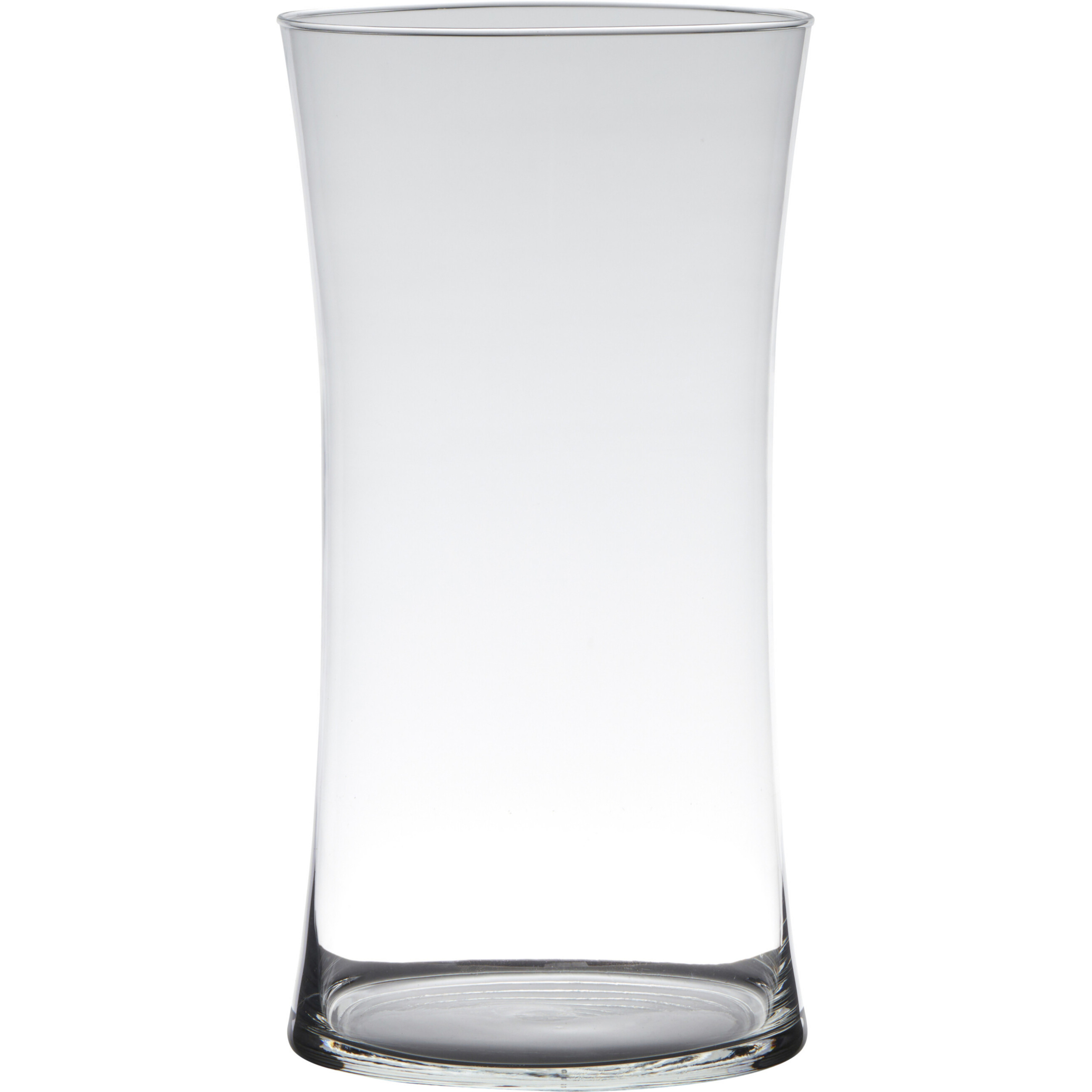 Hakbijl Glass Transparante luxe stijlvolle vaas/vazen van glas 30 x 15 cm -