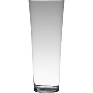 Merkloos Transparante home-basics conische vaas/vazen van glas x 16.5 cm -