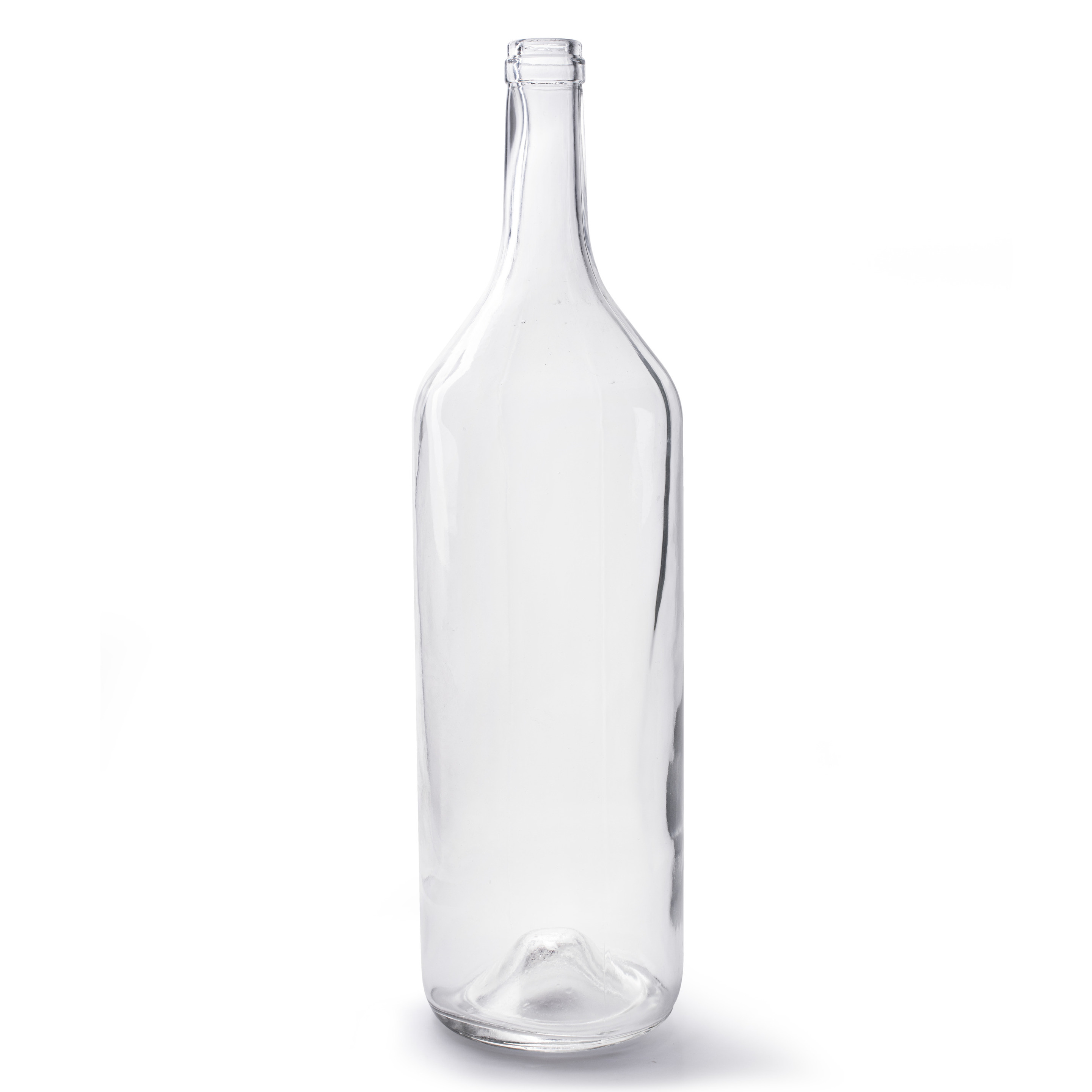 Merkloos Transparante fles vaas/vazen van glas 14 x 53 cm -