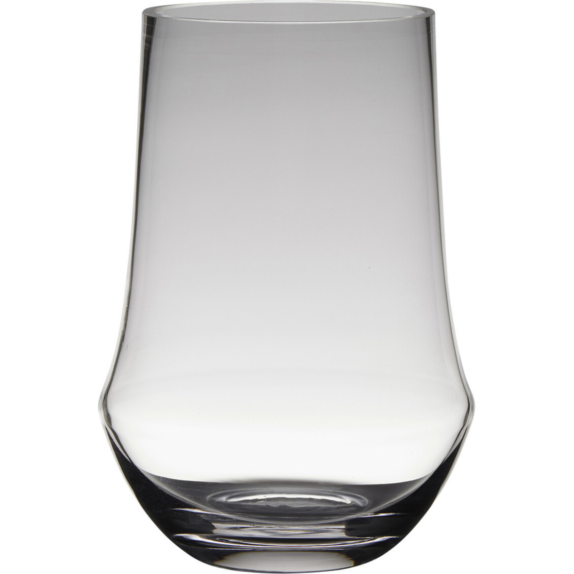 Merkloos Transparante luxe vaas/vazen van glas 25 x 17 cm -