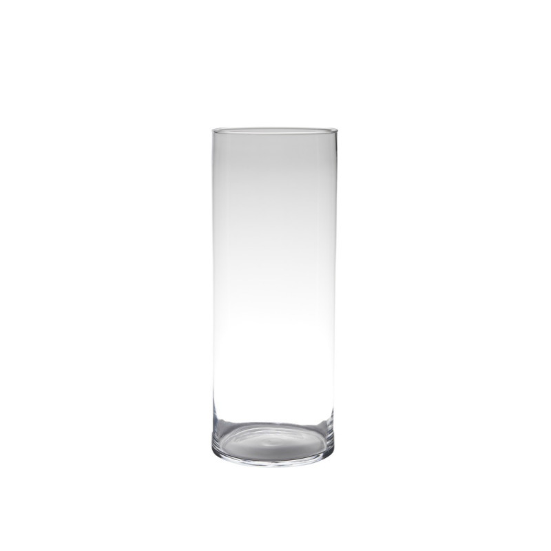 Hakbijl Glass Transparante home-basics cylinder vaas/vazen van glas 50 x 19 cm -