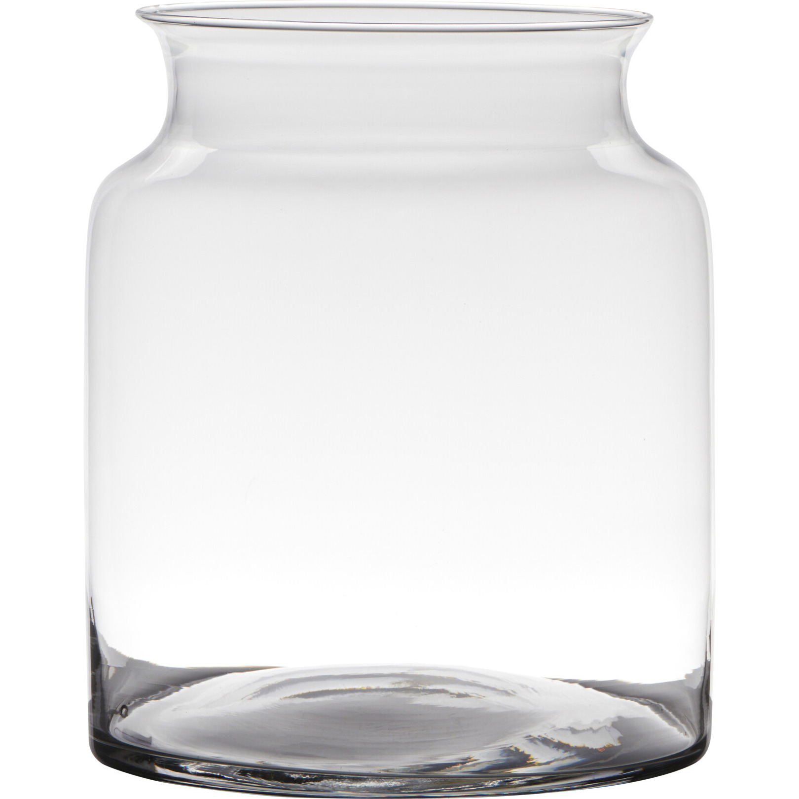 Hakbijl Glass Transparante luxe stijlvolle vaas/vazen van glas 27 x 22 cm -