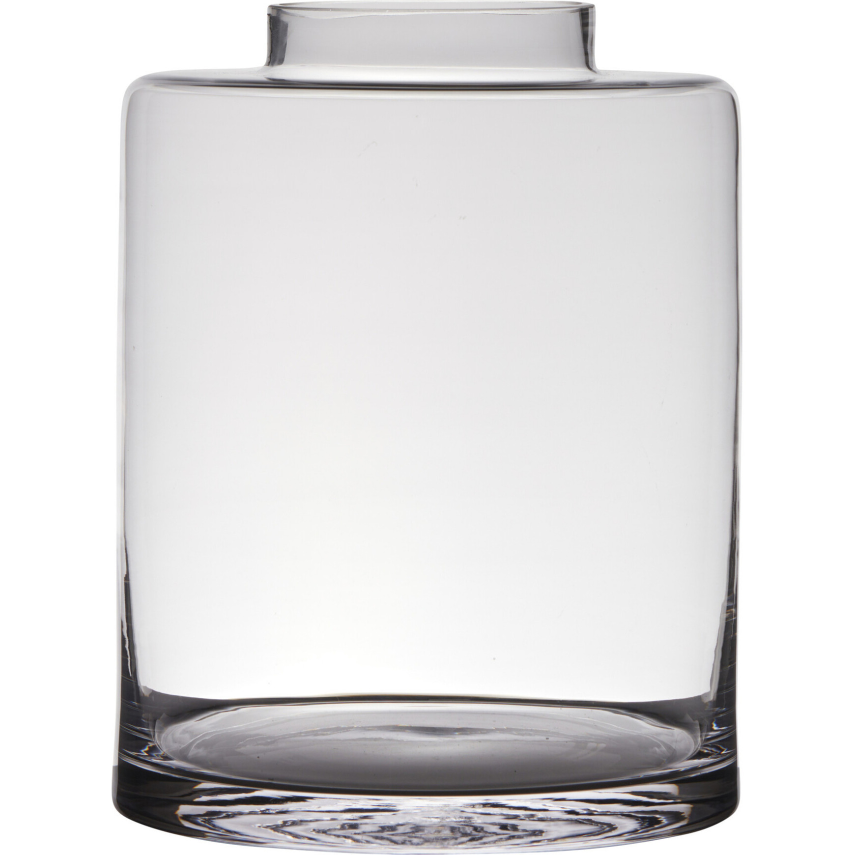 Merkloos Transparante luxe vaas/vazen van glas 25 x 19 cm -