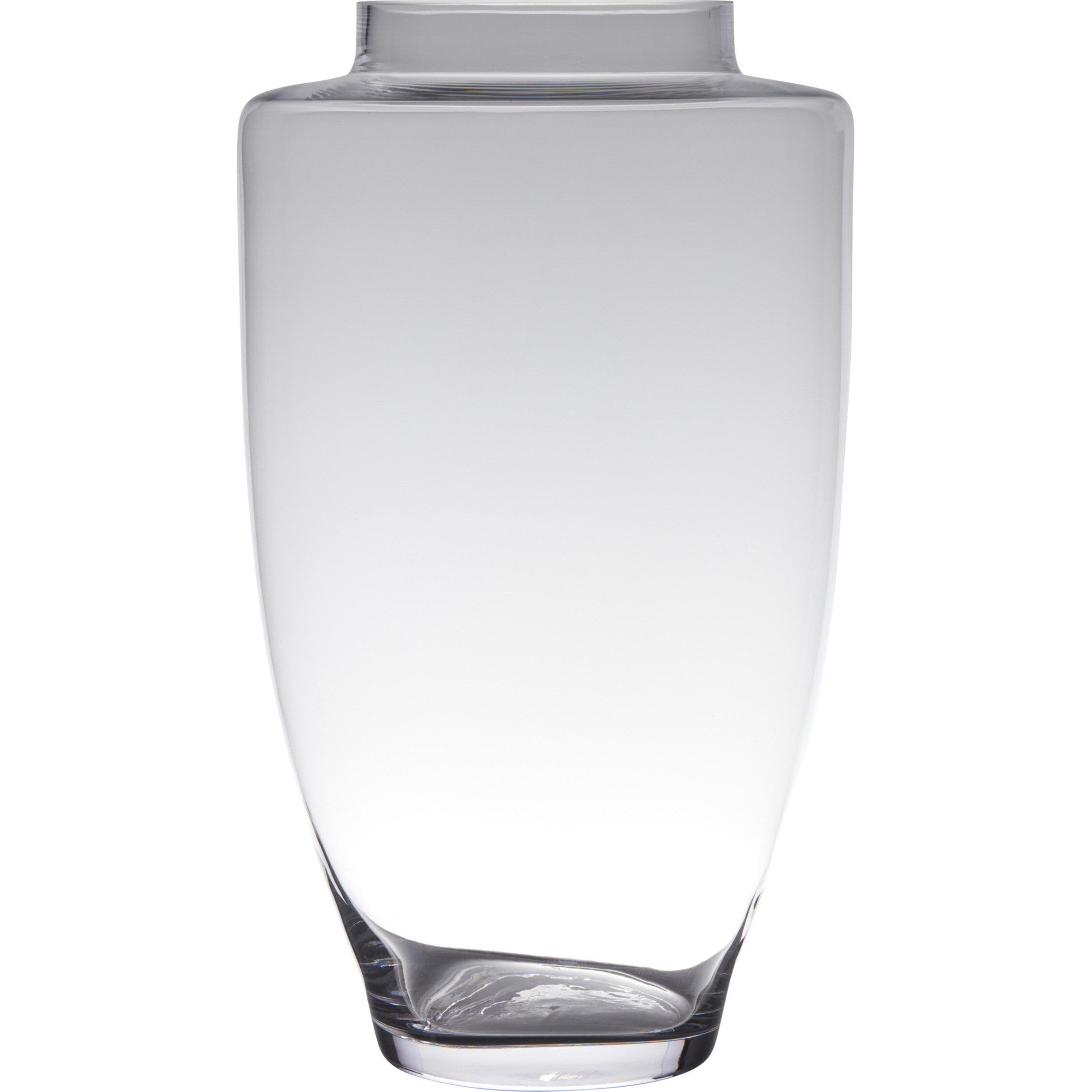 Merkloos Transparante luxe grote vaas/vazen van glas 45 x 26 cm -