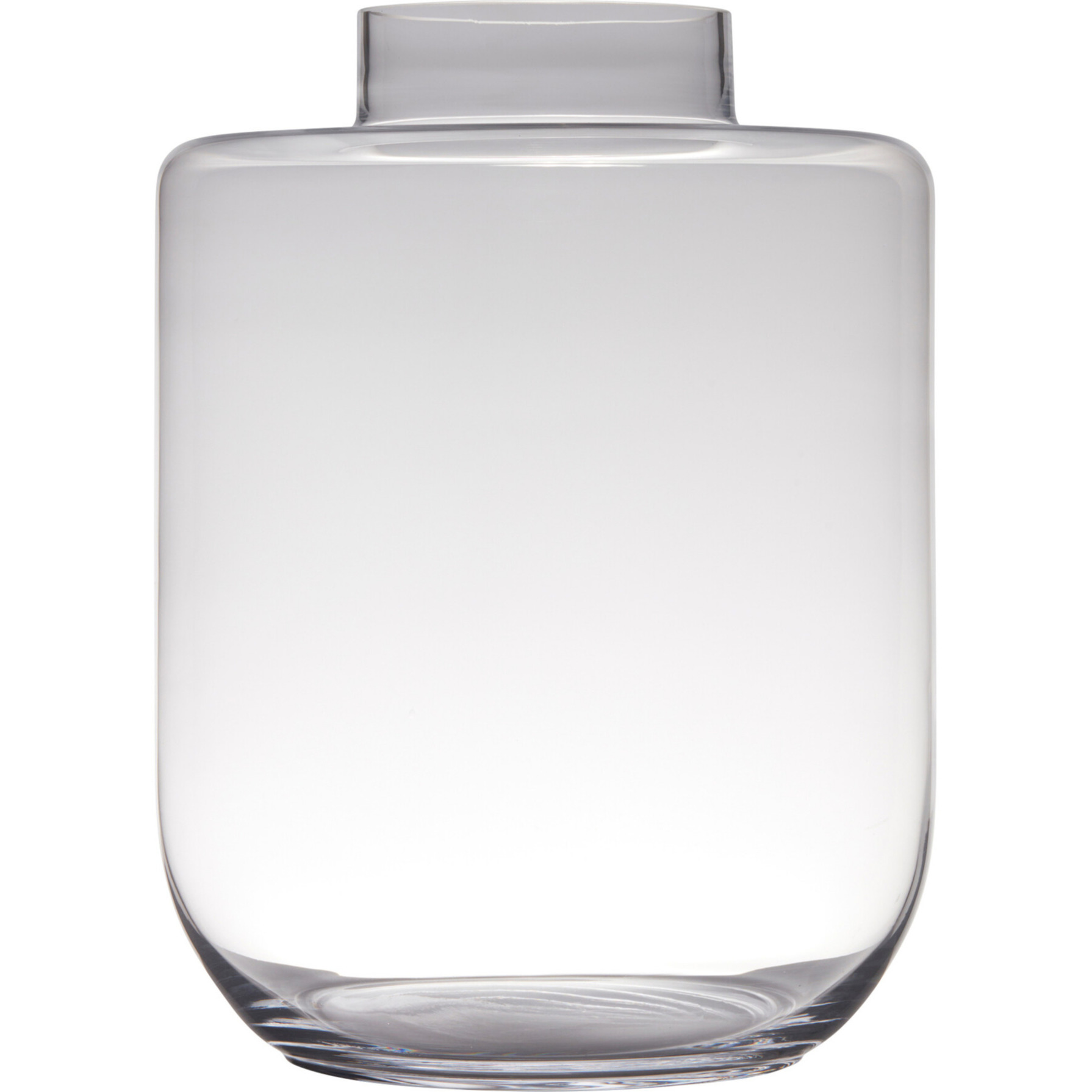 Merkloos Transparante luxe grote vaas/vazen van glas x 30 cm -