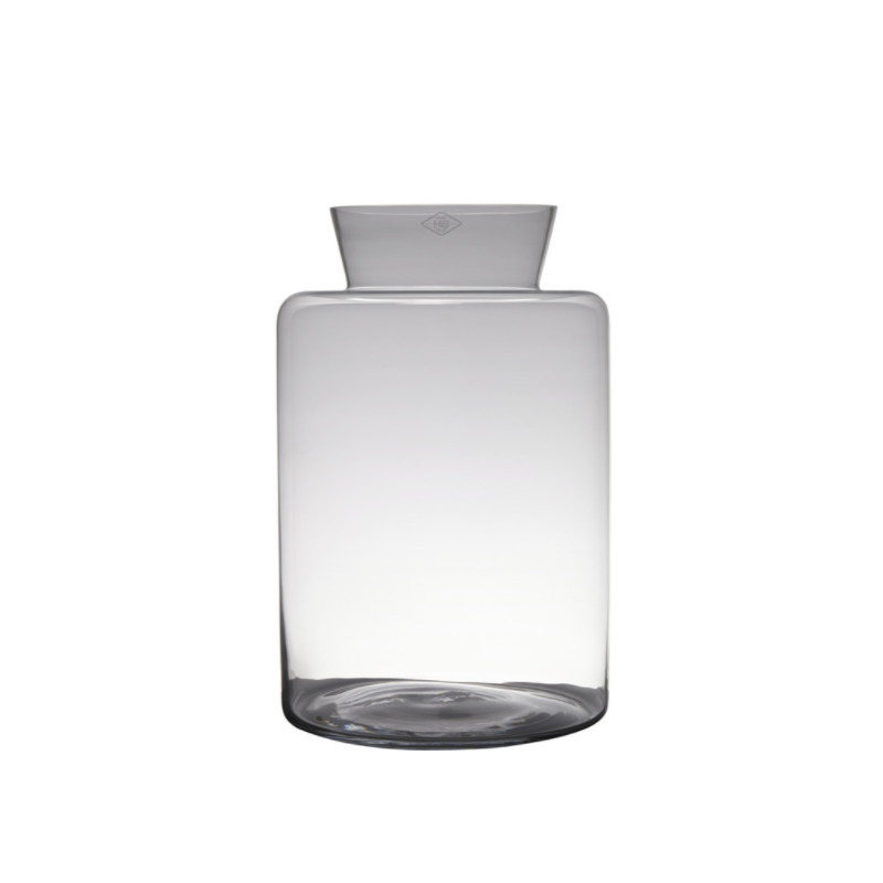Merkloos Transparante luxe grote vaas/vazen van glas 45 x 29 cm -