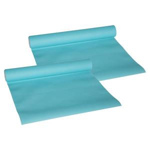 Cosy & Trendy Tafelloper - 2x - papier - turquoise - 480 x cm -