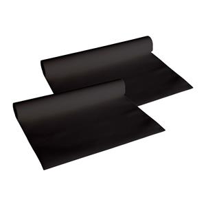 Cosy & Trendy Tafelloper - 2x - papier - zwart - 480 x cm -