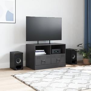 vidaXL Tv-meubel 67x39x44 cm staal zwart