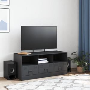 vidaXL Tv-meubel 99x39x44 cm staal antracietkleurig