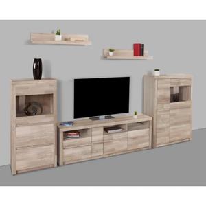 Home affaire Wandmeubel Silkeborg gedeeltelijk massief met mooie greeploze look (set, 4-delig - 5-delig - 5-delig)