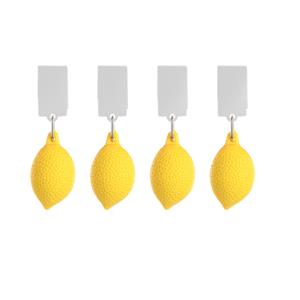 Esschert Design Tafelkleedgewichten citroenen - 4x - geel - kunststof - voor tafelkleden en tafelzeilen -