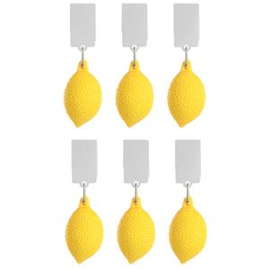 Esschert Design Tafelkleedgewichten citroenen - 12x - geel - kunststof - voor tafelkleden en tafelzeilen -