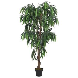 vidaXL Kunstplant mangoboom 450 bladeren 120 cm groen