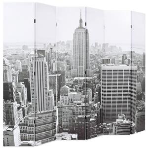 vidaXL Kamerscherm New York bij daglicht 228x170 cm zwart en wit