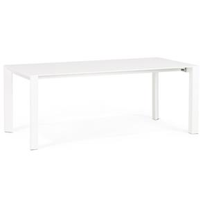 Meubelen-Online Eettafel Enkel hout wit uitschuifbaar 190-270cm