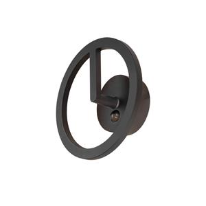 SLV Strakke buitenlamp Q-Ring met sensor - zwart 1007916