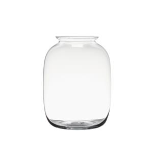 Hakbijl Glass bloemenvaas - transparant - 19 x 25 cm - glas -