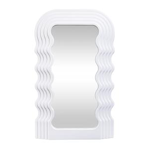 QUVIO Golvende spiegel - Golvend frame - Wit