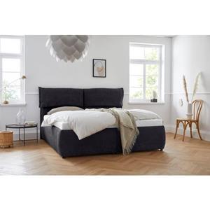 Andas Gestoffeerd bed Jenson als bedframe of met 3 matrassoorten en hardheden