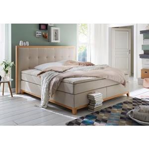 Home affaire Boxspring Sonja met stiksels in het hoofdbord en houten frame, inclusief topmatras