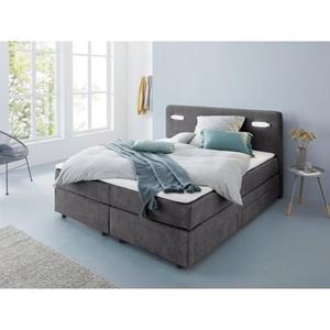 INOSIGN Boxspring Luan Laden, ledverlichting en topmatras, in breedte 120 cm en 180 cm