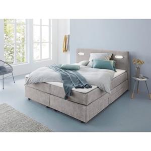 INOSIGN Boxspring Luan Laden, ledverlichting en topmatras, in breedte 120 cm en 180 cm