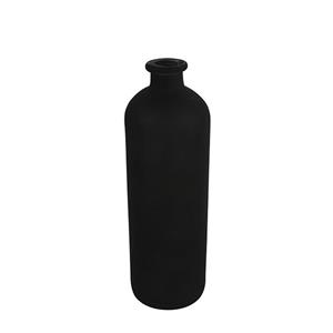 Countryfield Bloemenvaas/flesvaas Dawn - zwart glas - D11 x H33 cm - vaas -