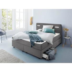 INOSIGN Boxspring Luan Laden, ledverlichting en topmatras, in breedte 120 cm en 180 cm