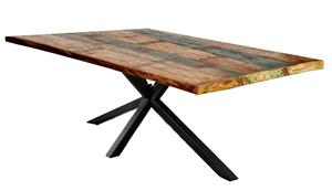 SIT Eettafel Tops&Tables met tafelblad van gebruikt hout met verfresten