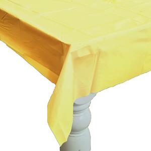 Givi Italia Feest tafelkleed van pvc - licht geel - 240 x cm -
