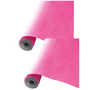 Givi Italia Feest tafelkleed op rol - 2x - fuchsia roze - 120cm x 5m - papier -