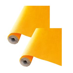 Givi Italia Feest tafelkleed op rol - 2x - geel - 120cm x 5m - papier -