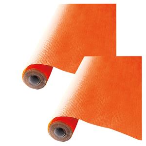 Givi Italia Feest tafelkleed op rol - 2x - oranje - 120cm x 5m - papier -